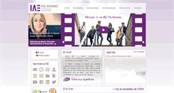 Desktop Screenshot of iae.univ-pau.fr